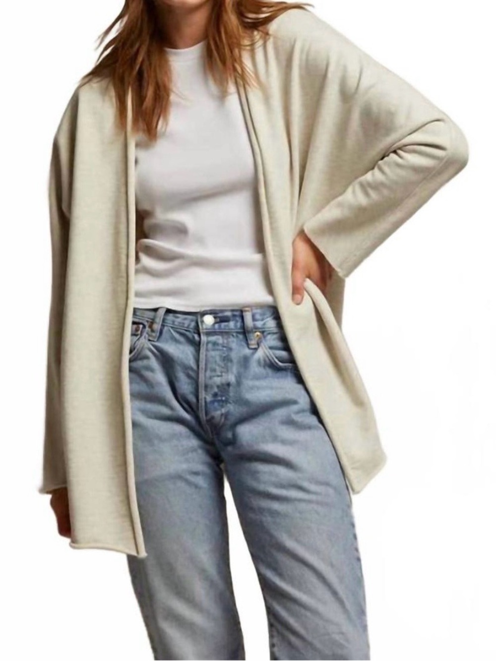 PERFECTWHITETEE celeste cardigan in oatmeal